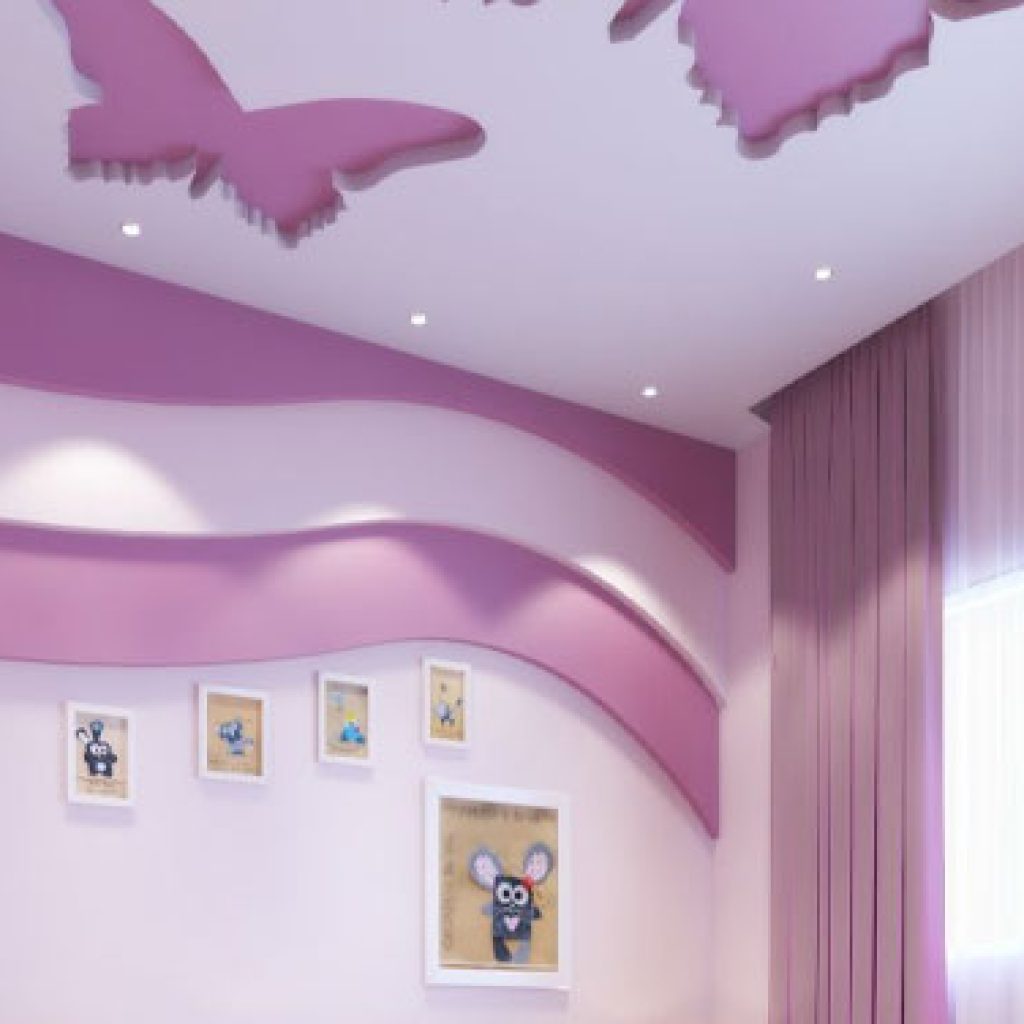 girly with a Pink ceiling design
