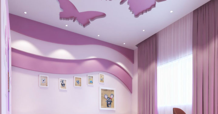 girly with a Pink ceiling design