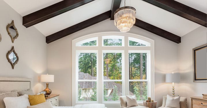 The vaulted designer ceiling for traditional appeal