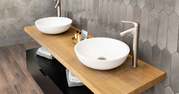 Standard bowl-shaped design for wash basins
