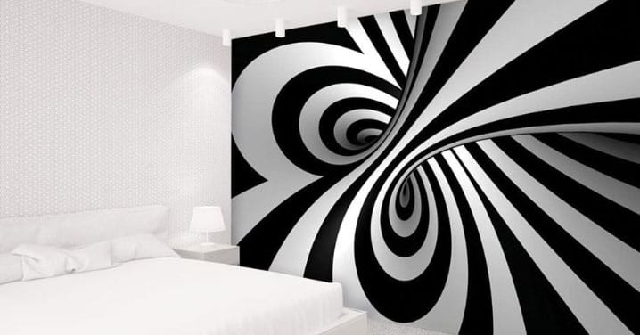 Optical illusion textured paint design