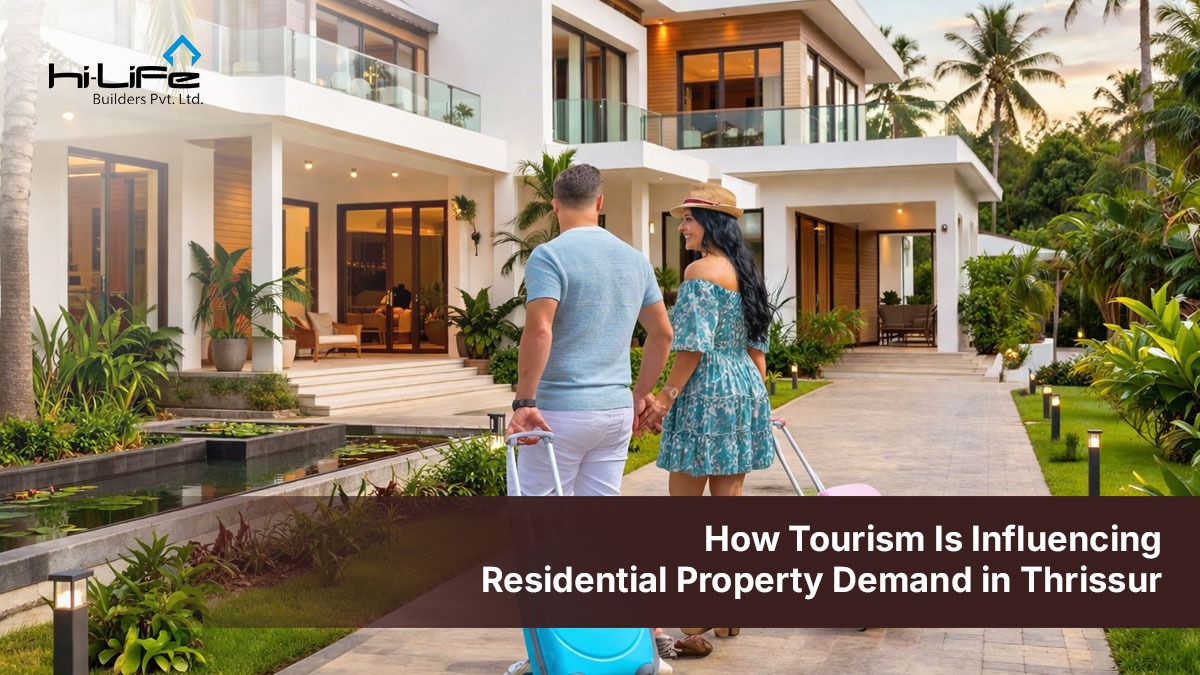 Thrissur city landscape showing urban growth and residential apartments