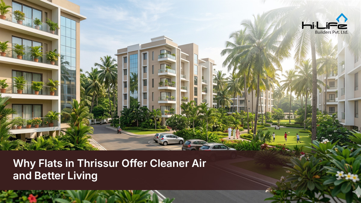 apartments in Thrissur surrounded by greenery and a clean environment