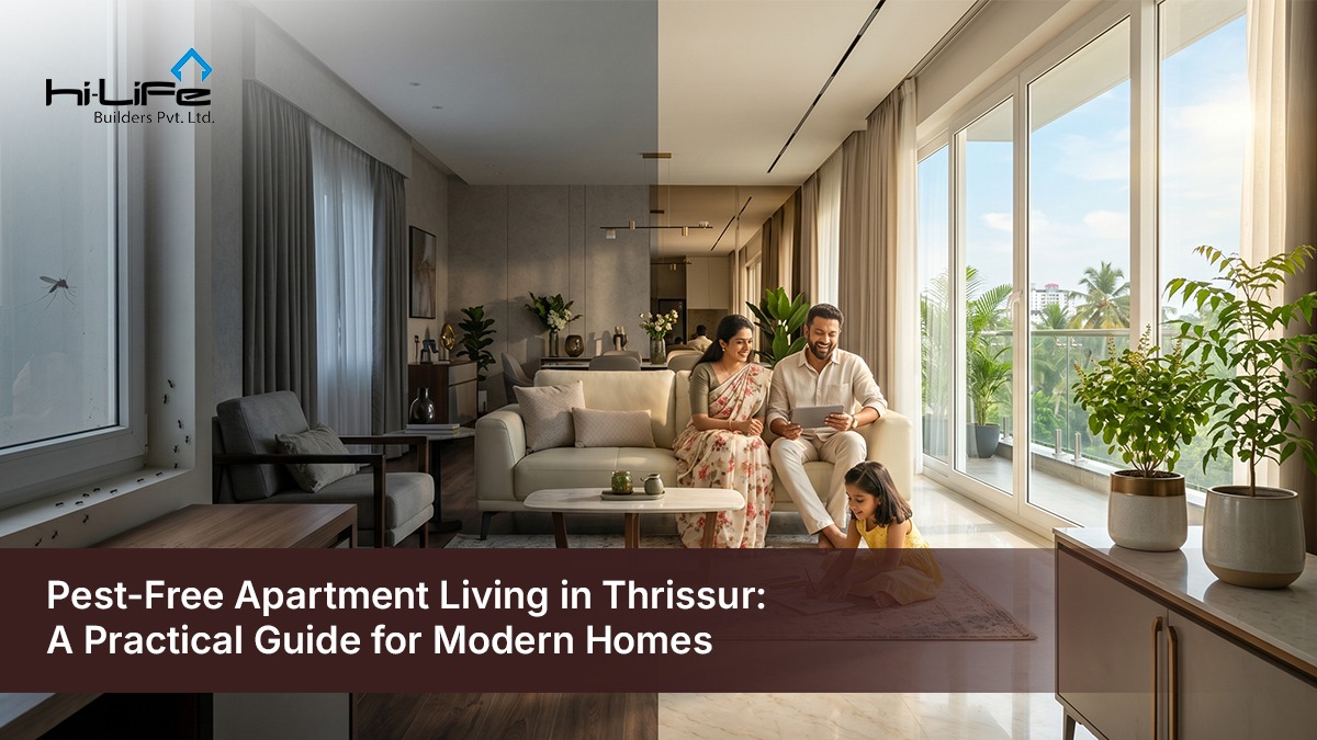 Pest-free luxury apartments in Thrissur with Hi Life Builders homes