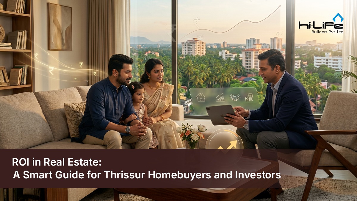 ROI in real estate investment with premium apartments in Thrissur by Hi Life Builders