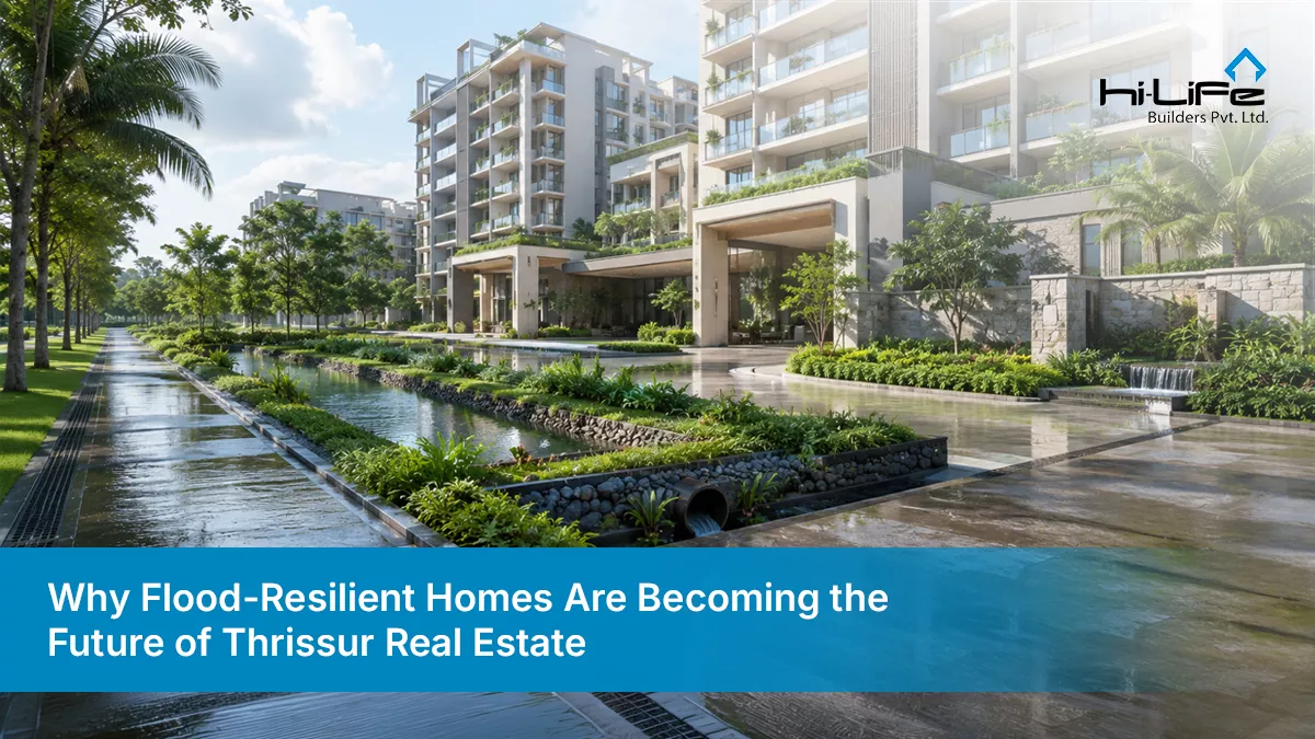 Flood-resilient luxury apartments by Hi-Life Builders in Thrissur