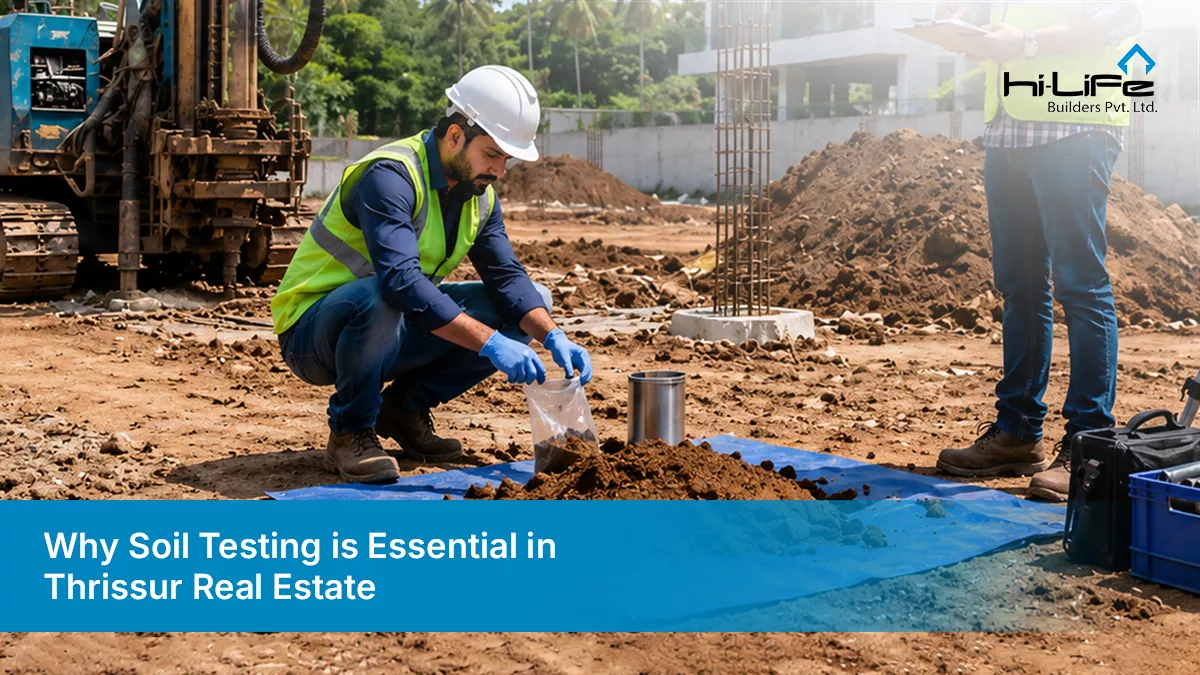 Soil testing for residential construction in Thrissur ensuring strong foundations and safe premium homes