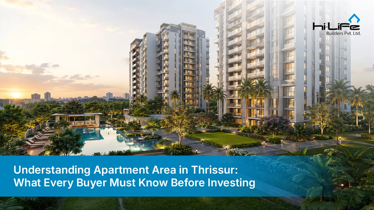 Carpet area vs built-up and super built-up area guide for Thrissur luxury apartments