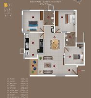 Type D - 2 BHK + Study Room