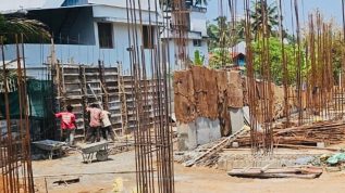 Basement Slab Work Ongoing